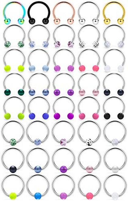 Yaalozei 16G Stainless Steel Septum Ring Septum Jewelry Nose Ring Hoop Horseshoe Cartilage Helix Tragus Rook Daith Earring Hoop Eyebrow Lip Ring Hoop Retainer Body Piercing Jewelry for Women Men 8mm Yaalozei 16G Stainless Steel Septum Ring Septum Jewelry Nose Ring Hoop Horseshoe Cartilage Helix Tragus Rook Daith Earring Hoop Eyebrow Lip Ring Hoop Retainer Body Piercing Jewelry for Women Men 8mm