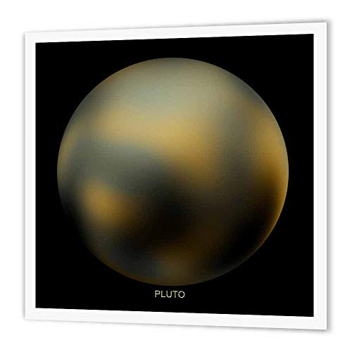 3dRose Solar System - Pluto Former Planet - Iron on Heat Transfer 8 by 8-Inch for White Material ht-76851-1