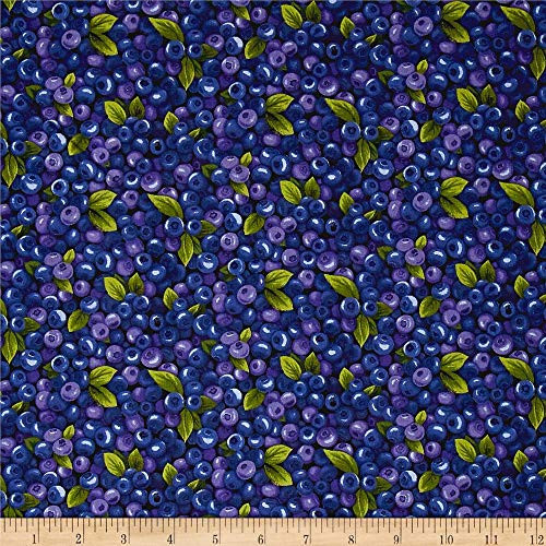 Fabri-Quilt Quilt Fabric Farmer John Garden Blueberries Quilt Fabric by The yd