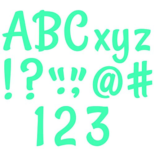 Creative Teaching Press Stylish Turquoise Punch-Out Letters 4 in CTP 8577
