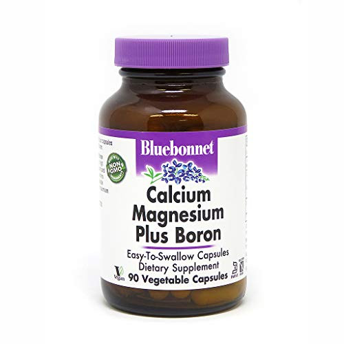 BlueBonnet Calcium Magnesium Plus Boron Vegetarian Capsules 90 Count BlueBonnet Calcium Magnesium Plus Boron Vegetarian Capsules 90 Count
