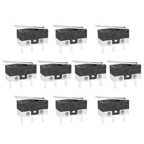 uxcell AC 125V 1A SPDT 1NO 1NC Momentary Long Hinge Lever Micro Switch