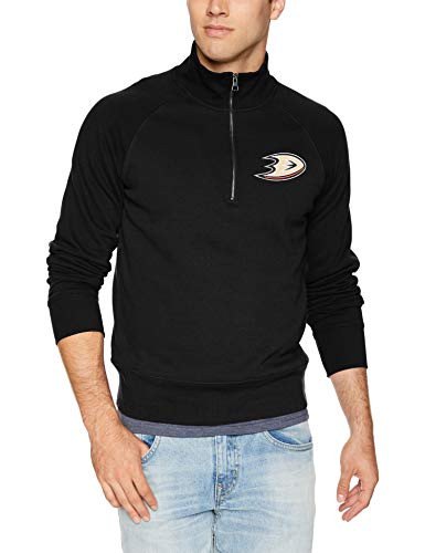 OTS NHL Anaheim Ducks Mens Fleece 14-Zip Pullover Logo Medium