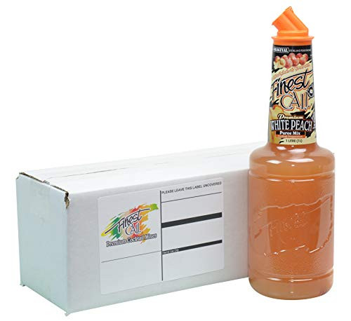 Finest Call Premium White Peach Fruit Puree Drink Mix 1 Liter Bottle 33_8 Fl Oz Individually Boxed