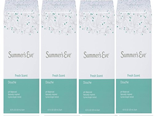 Pack of 4 Bottles Summers Eve Fresh Scent Douche Vinegar  and  Water Feminine Wash 4_5oz Bottles_ PH Balanced Naturally Inspired Gynecologist Tested Pack of 4 Bottles 4_5oz Each Bottle