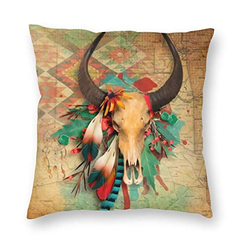 antcreptson Southwest Native American Throw Pillow Case Cushion Cover Square Standard Home Decorative for MenWomen 18x18 inch Red