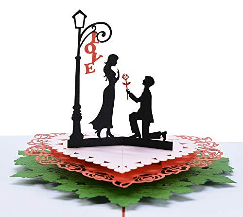 CUTPOPUP Anniversary Card Wedding Anniversary Card Pop Up Valentine Cards Pop Up Anniversary Card 3D Birthday Card For Wife Romantic Propose Pop Up Card- Surprise Gift On Valentines Birthday