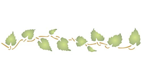 Leaves Stencil 8_5 x 1_5 inch - Leaf Border Wall Art Decor Stencils for Painting Template