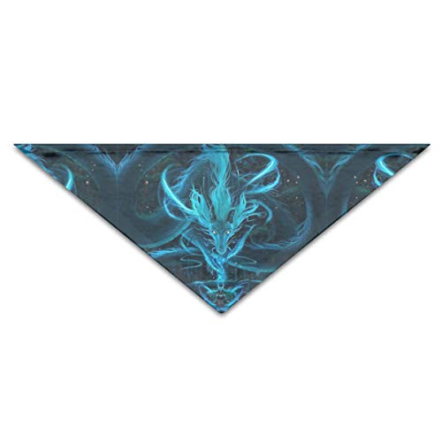 QEKOZU Blue Dragon Dog Bandana Washable Triangle Bibs Kerchief Scarf Accessories for Small Medium Dogs Puppy Cats Pets Daily Use