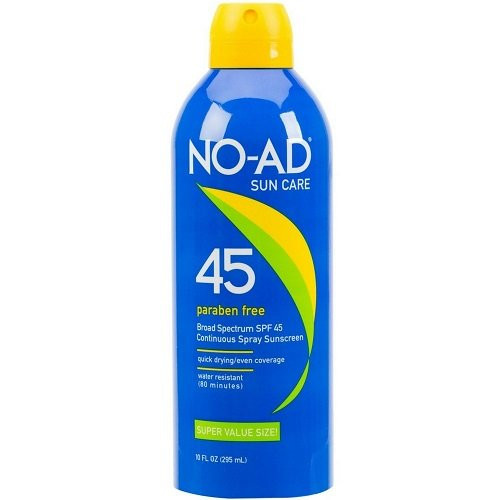 NO-AD Continuous Spray Sunscreen SPF 45 10 oz