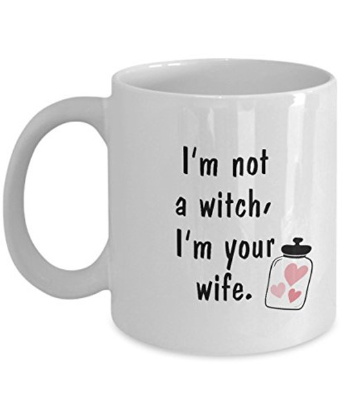 Wife Valentines day Gifts from Husband Wife coffee mug 11 oz Ounce for Wife Funny Mug Gifts Im not a witch Im your wife Mug_ Wife Valentines day Gifts from Husband Wife coffee mug 11 oz Ounce for Wife Funny Mug Gifts Im not a witch Im your wife Mug_