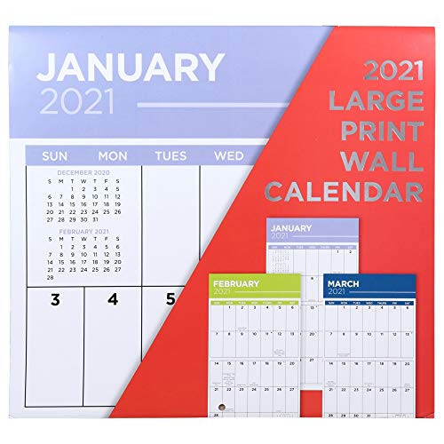 Wall Calendar 2021 Large Print Hanging Calendar Wall Calendar 2021 Wall