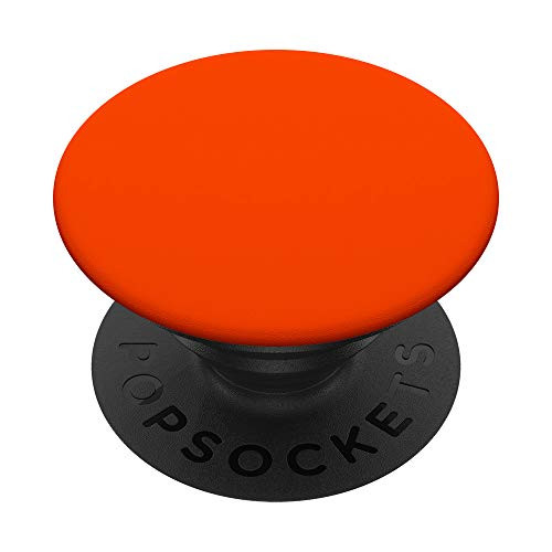 Orange-Red Cute Simple Minimalist Cool Solid Color PopSockets Grip and Stand for Phones and Tablets