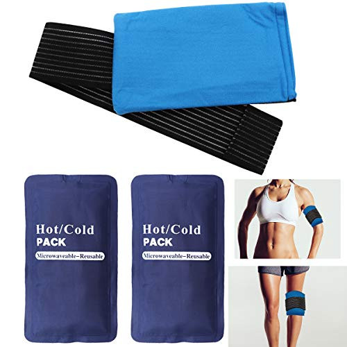 Ice Packs Adjustable Wrap_ Reusable Warm or Ice Packs for Injuries Hip Shoulder Knee Back Pain  Hot  and  Cold Compress for Swelling Bruises Surgery