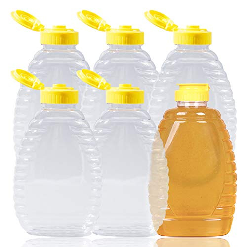 Lainrrew 6 Pcs 12 Oz Honey Jars Plastic Honey Bottles Clear Empty Honey Jars Squeeze Honey Bottle Containers with Leak Proof Flip-Top Caps for Storing and Dispensing Lainrrew 6 Pcs 12 Oz Honey Jars Plastic Honey Bottles Clear Empty Honey Jars Squeeze Honey Bottle Containers with Leak Proof Flip-Top Caps for Storing and Dispensing