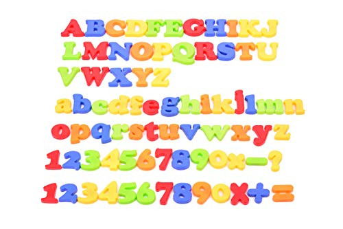 78Pcs Magnetic Alphabet Magnets Letters and Numbers Toy ABC 123 Fridge Colorful Toys Set Educational Magnetic in Bucket Preschool Learning Spelling Counting Uppercase Lowercase Math for Toddler Kids