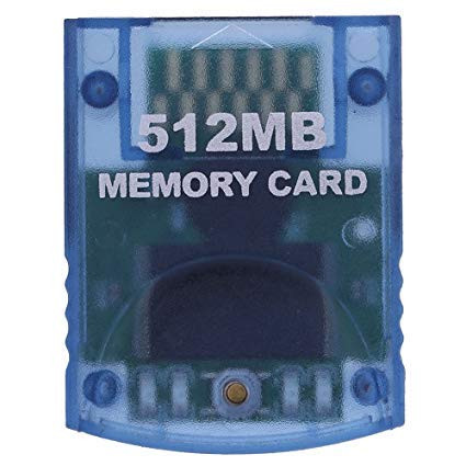 WICAREYO Memory Card 512 MB Large Capacity Game Storage Card Compatible with Wii NGC Gamecube Console Clear Blue