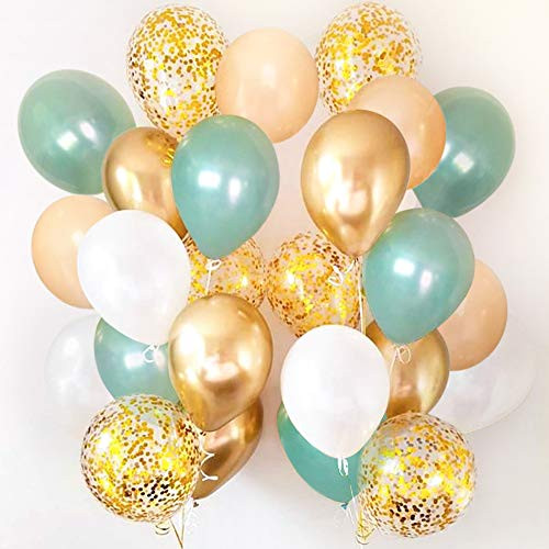Sweet Baby Co_ Sage Green Balloons 50 Pack with Light Eucalyptus Peach Confetti Gold Metallic White for Balloon Garland Arch Kit Dark Safari Jungle Birthday Bridal Party Baby Shower Decorations Sweet Baby Co_ Sage Green Balloons 50 Pack with Light Eucalyptus Peach Confetti Gold Metallic White for Balloon Garland Arch Kit Dark Safari Jungle Birthday Bridal Party Baby Shower Decorations