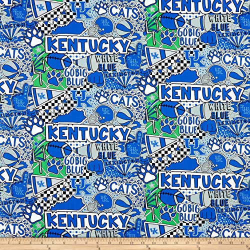 Sykel Enterprises NCAA Kentucky Pop Art Cotton Multi Fabric by the Yard