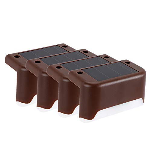 MUCH Solar Deck Lights Solar Step Lights Waterproof LED Fence Lamp Outdoor for Deck Patio Stair Yard Path and Driveway 4 Packs MUCH Solar Deck Lights Solar Step Lights Waterproof LED Fence Lamp Outdoor for Deck Patio Stair Yard Path and Driveway 4 Packs