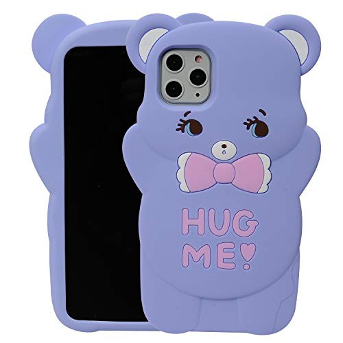 Phenix Color Cartoon Case for iPhone 11 Pro Max 6_5 2019 Cartoon 3D Cute Soft Silicone Rubber Protective Gel Back CoverAnimated for Kids Girls HugMe Bear-2 iPhone 11 Pro Max 6_5