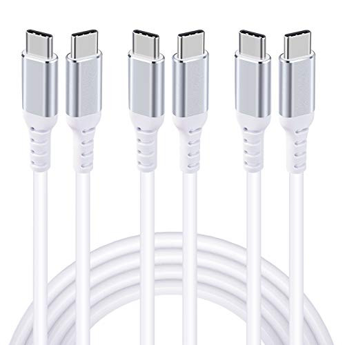 Besgoods USB C Cable 6_6Ft USB C to USB C Charger Cable PD Fast Charging Cord Compatible with Pixel 33XL3A24 Galaxy NoteS2010S9 iPad Pro 12_911 3-Pack White