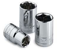 SK Hand Tool 40114 6 Point 7/16-Inch Standard Drive Socket, 1/2-Inch, Chrome