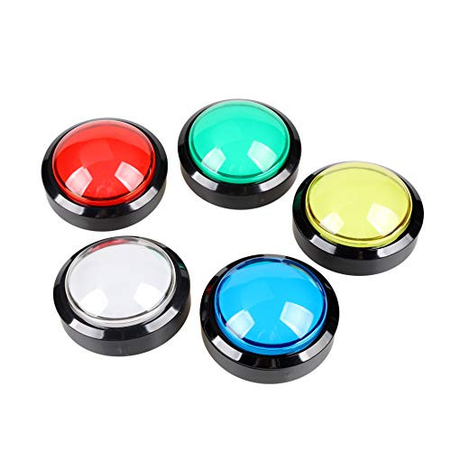 EG STARTS 5X Arcade Buttons 60mm Dome 2_36 inch LED Push Button with Micro Switch for Arcade Machine Video Games Console