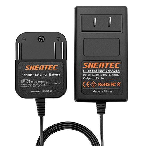 Shentec 18V Lithium Battery Charger DC18RC DC18RA Compatible with Makita 18V Battery BL1815 BL1820 BL1830 BL1840 BL1850 BL1860 LXT-400 194204-5 194205-3 Only for 18V Lithium Battery