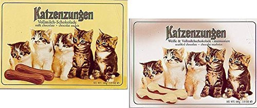 Sarotti Katzenzungen Cat Tongues Variety Pack - Milk Chocolate and Marbled White  and  Milk Chocolate Sarotti Katzenzungen Cat Tongues Variety Pack - Milk Chocolate and Marbled White  and  Milk Chocolate