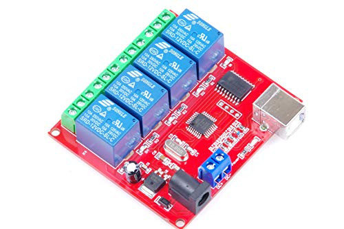 KNACRO 4-Channel 12V USB Control Switch Relay Module No Driver Required Plug and Play PC Smart Controller12V 4-Channel