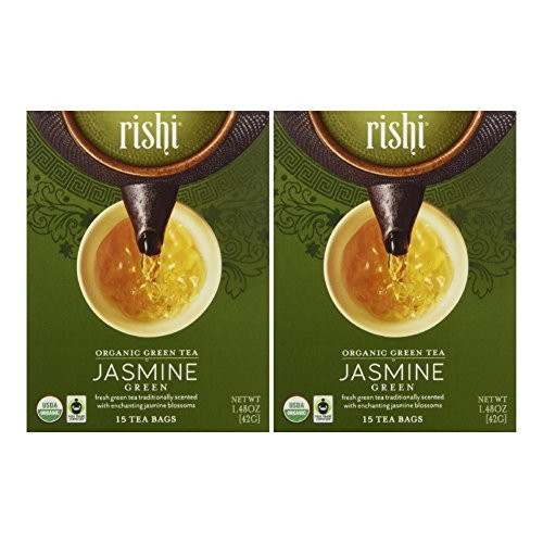 Rishi Tea Organic Green Tea Jasmine -- 15 Tea Bags (Pack of 2) Rishi Tea Organic Green Tea Jasmine -- 15 Tea Bags (Pack of 2)