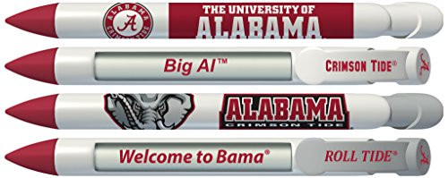 University of Alabama Crimson Tide Rotating Message Pens - 4 pack (8002) Officially Licensed Collegiate Product