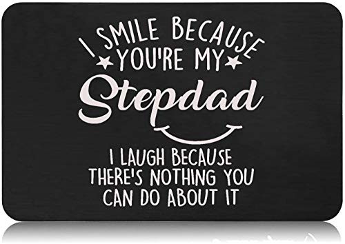 Wallet Card Gift for Stepdad Stepfather - Bonus Dad Gift from Daughter Son - Birthday Christmas Fathers Day Wedding Gift for Step Dad - I Smile Because You Are My Stepdad - Wallet Insert Decor Wallet Card Gift for Stepdad Stepfather - Bonus Dad Gift from Daughter Son - Birthday Christmas Fathers Day Wedding Gift for Step Dad - I Smile Because You Are My Stepdad - Wallet Insert Decor