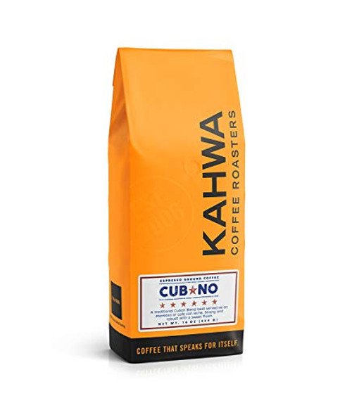 Kahwa Coffee Cubano Dark Roast Espresso Blend Ground Coffee 1 lb Bag Kahwa Coffee Cubano Dark Roast Espresso Blend Ground Coffee 1 lb Bag