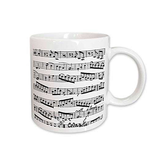 3dRose mug-179702-1 Music Notes Pattern Black and White Piano Sheet Musical Notation Ceramic Mug 11-Ounce 3dRose mug-179702-1 Music Notes Pattern Black and White Piano Sheet Musical Notation Ceramic Mug 11-Ounce