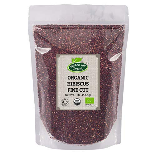 Organic Hibiscus Flower Fine Cut Loose Tea 1lb by Hatton Hill Organic