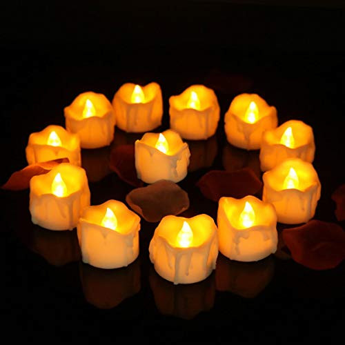 YETHAN 12 Packs LED Flameless Candles Battery Operated Candles Votive Tea Lights Candles for Christmas Halloween Outdoor Home Wedding Party Decorations - Warm White YETHAN 12 Packs LED Flameless Candles Battery Operated Candles Votive Tea Lights Candles for Christmas Halloween Outdoor Home Wedding Party Decorations - Warm White