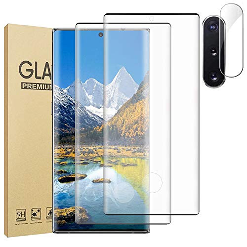 21 Galaxy Note 10 Screen Protector Tempered Glass  Camera Lens Protector 9H Hardness Easy Installation Case Friendly HD Clear 3D Curved Glass Film for Samsung Galaxy Note 10 6_3