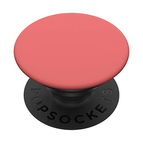 Pastel Light Coral Solid Color Simple Aesthetic Coral Pastel PopSockets Grip and Stand for Phones and Tablets