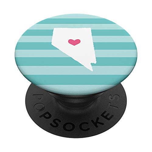 Nevada Heart  Cute Home State Map Silhouette PopSockets Grip and Stand for Phones and Tablets