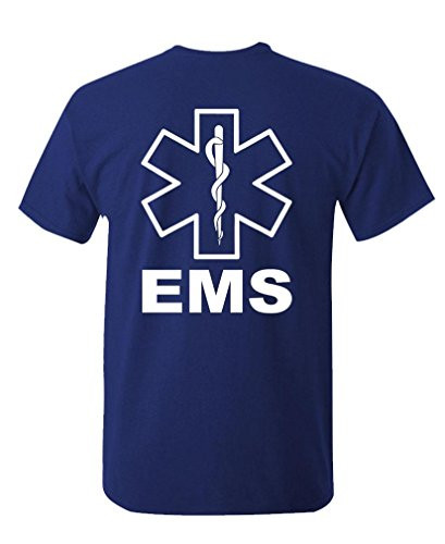 v2 EMS - Emergency Medical Services - Mens Cotton T-Shirt L Navy