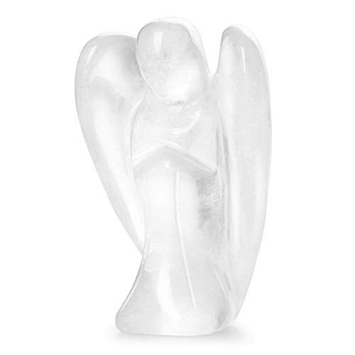 Artistone 2_0 Angel Stones Angel Healing Crystal Hand-Carved Gemstone Crystal Figurine Statue Guardian Pocket Angel with Gift BoxClear Quartz Artistone 2_0 Angel Stones Angel Healing Crystal Hand-Carved Gemstone Crystal Figurine Statue Guardian Pocket Angel with Gift BoxClear Quartz