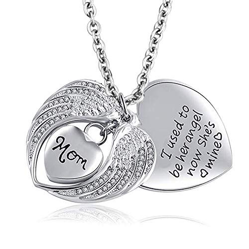 LovelyCharms Angel Wings Heart Urn Necklace for Ashes Stainless Steel Keepsake Memorial Cremation MOM LovelyCharms Angel Wings Heart Urn Necklace for Ashes Stainless Steel Keepsake Memorial Cremation MOM