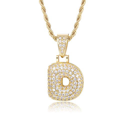 Fiasaso 14K Gold Plated D Letter 
