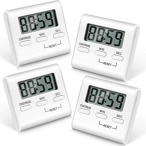 4 Pieces Digital Kitchen Countdown Timer Kitchen Timer Cooking Timer with Loud Alarm Big Digits and Back Stand for Cooking Classroom Bathroom Teachers Kids 4 Pieces Digital Kitchen Countdown Timer Kitchen Timer Cooking Timer with Loud Alarm Big Digits and Back Stand for Cooking Classroom Bathroom Teachers Kids