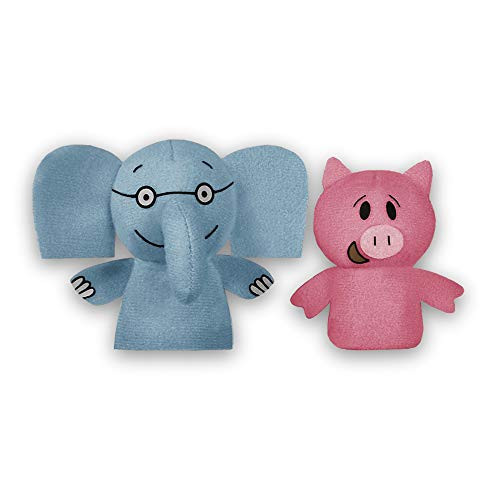 YOTTOY Mo Willems Collection  Elephant  and  Piggie Pair of Finger Puppets