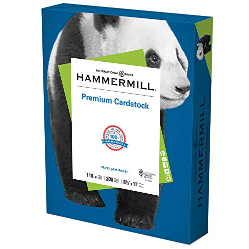 Hammermill Blue Cardstock 110 lb 8_5 x 11 Colored Cardstock 1 Pack 200 Sheets - Thick Card Stock Made in the USA