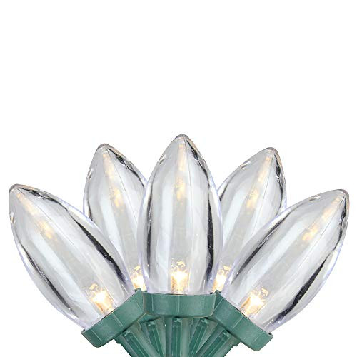 Northlight 25 Warm White LED C9 Christmas Lights - 16 ft Green Wire