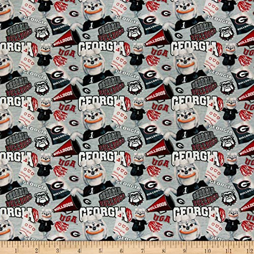Sykel Enterprises NCAA Georgia Collegiate Mascot Multi Fabric by the Yard Sykel Enterprises NCAA Georgia Collegiate Mascot Multi Fabric by the Yard